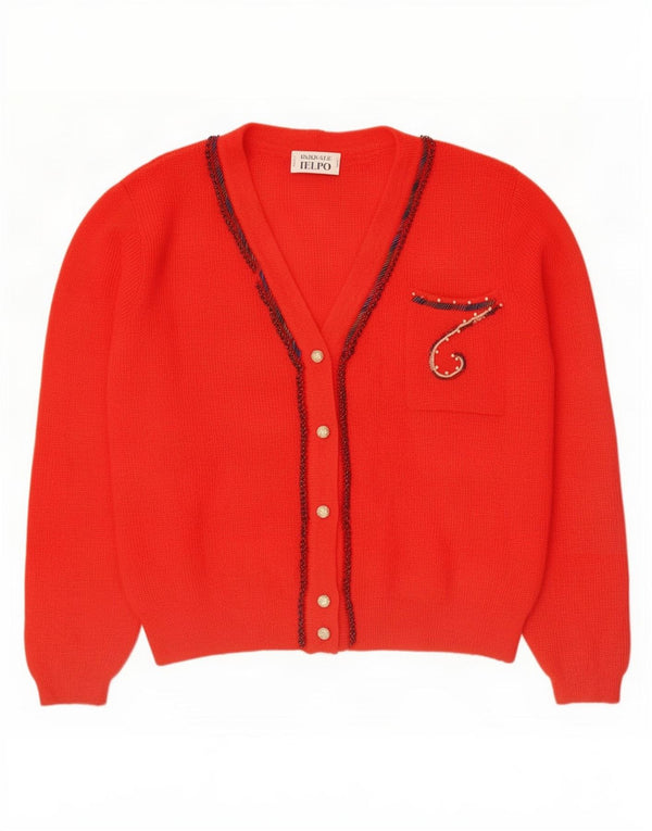 Pasquale Ielpo Cardigan Femme Pull IT 44 Rouge Moyen Mohair