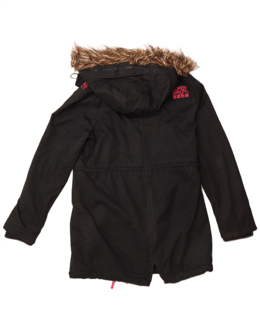 SUPERDRY Parka à capuche Windparka Graphic pour femme UK 14 Large Noir