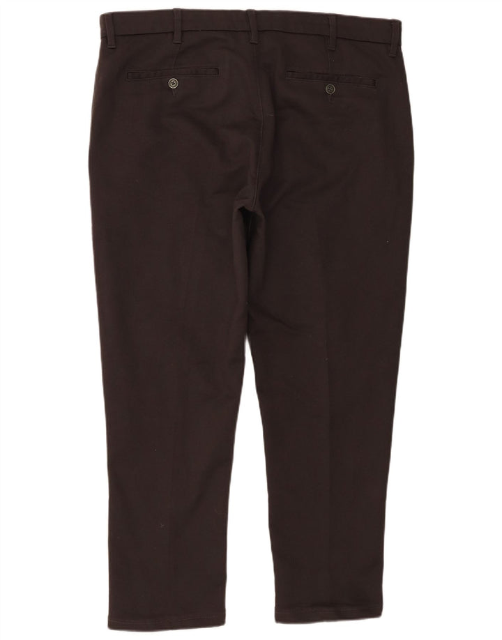 Marks & Spencer Pantalon Chino Slim Homme W38 L29 Gris Coton
