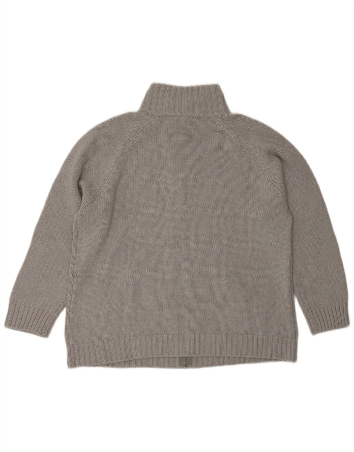 BENETTON Pull Cardigan Femme UK 14 Gris Moyen