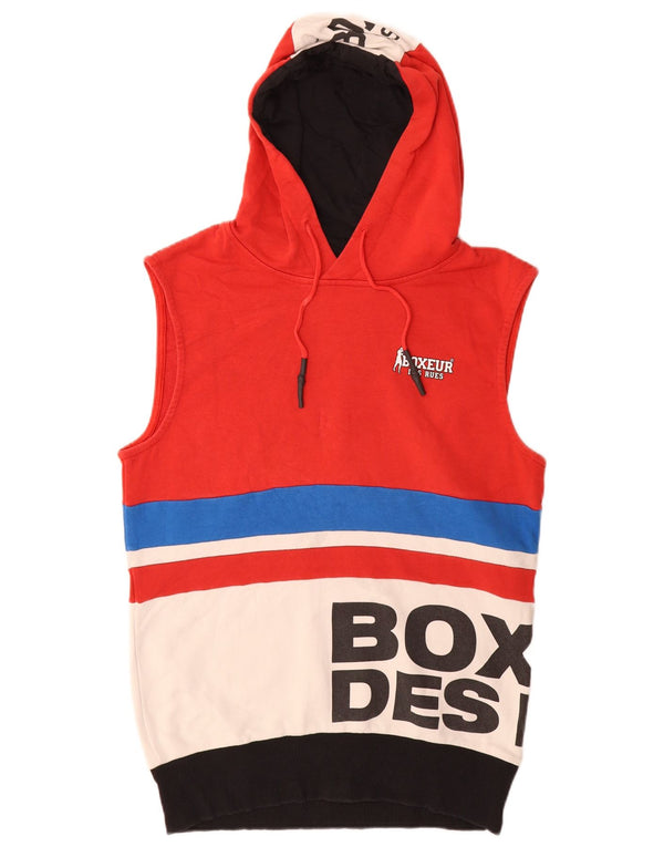 Boxeur Des Rues Pull à capuche graphique pour garçon 13-14 ans XL Rouge Colourblock