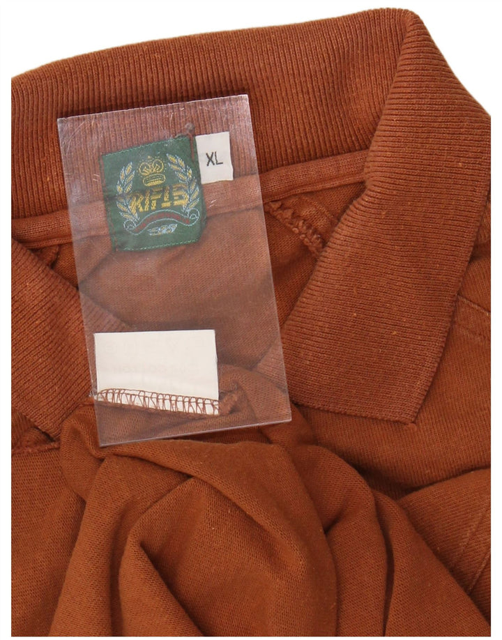 RIFLE Polo Homme XL Marron Coton