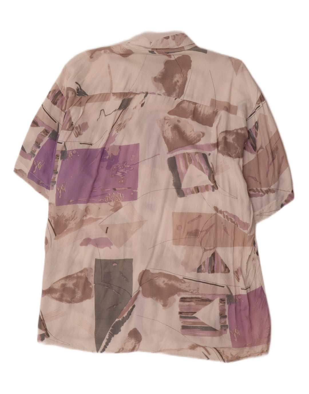 VINTAGE Chemise motif abstrait homme taille 43/44 XL multicolore