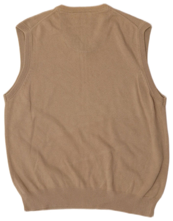 Marks & Spencer Débardeur Blue Harbor Vest pour hommes en coton beige grand