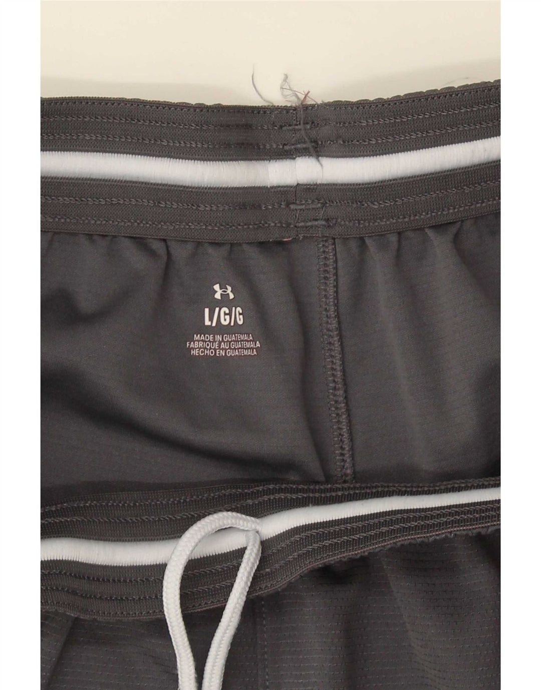 Under Armour Short de Sport Homme Large Gris Rayé