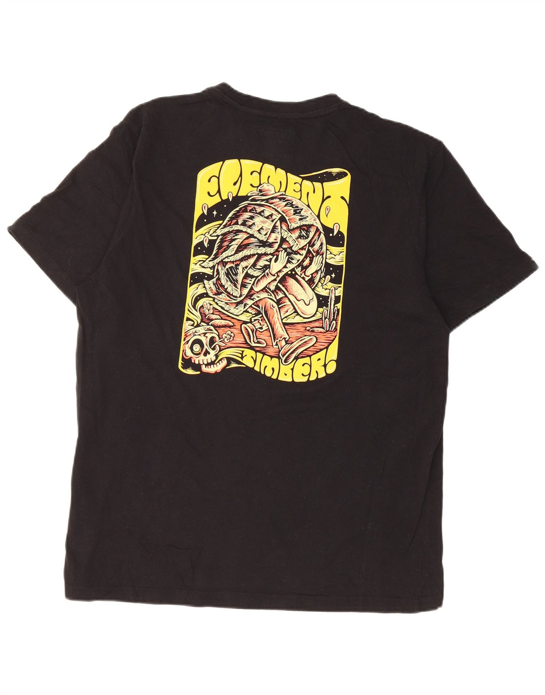 Element T-Shirt Graphique Coupe Regular Homme Noir Moyen Coton