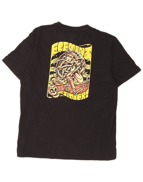 Element T-Shirt Graphique Coupe Regular Homme Noir Moyen Coton