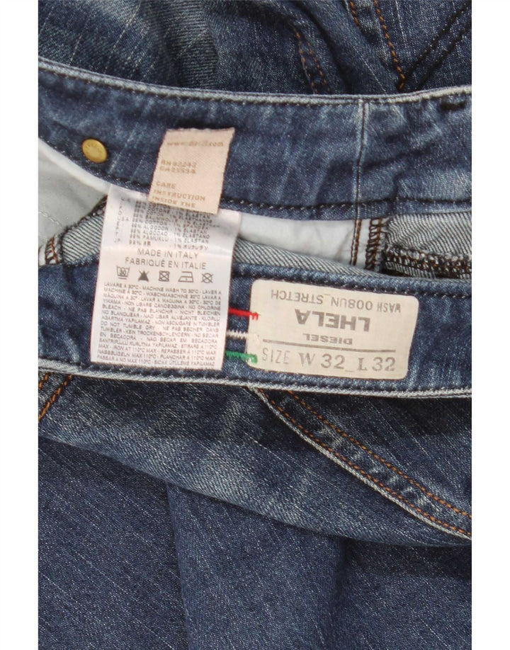 Diesel Femme Lhela Jean Droit W32 L32 Bleu Coton