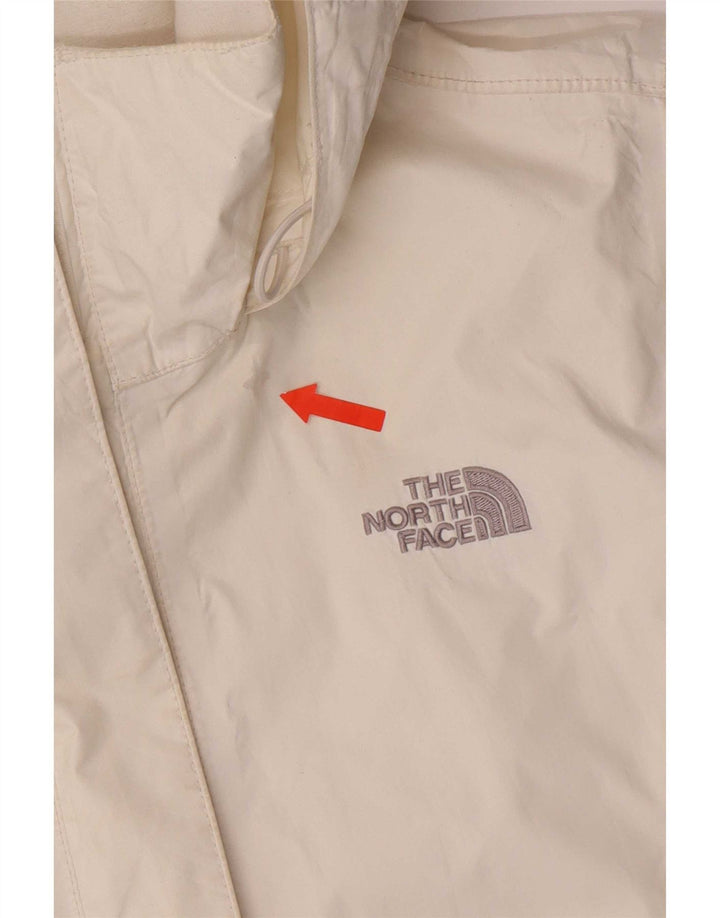 The North Face Veste de pluie à capuche pour femme UK 14 Medium White Nylon