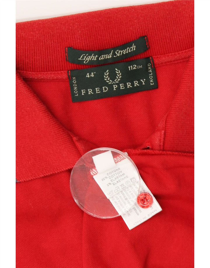 Fred Perry Polo Léger et Stretch Homme Rouge Moyen Coton