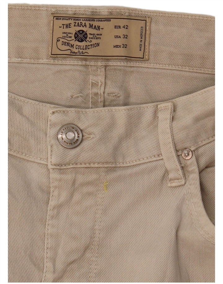Zara Short décontracté pour homme EU 42 Large W32 Beige