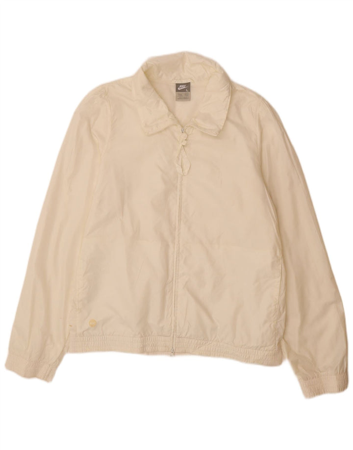 Nike Veste de survêtement pour femme UK 14/16 Large Blanc Polyester
