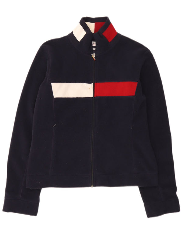 Tommy Hilfiger Veste polaire pour femme UK 16 Large Bleu marine Colourblock