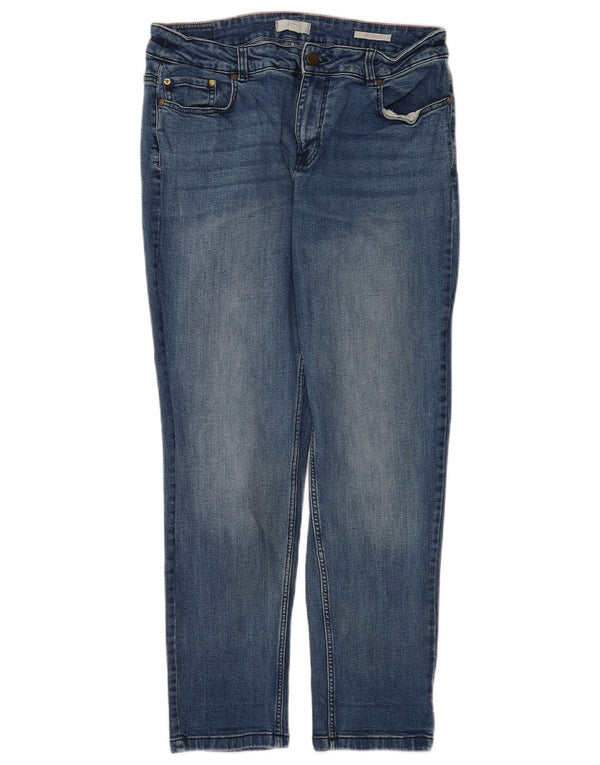 Joules Jean droit Girlfriend pour femme UK 12 Medium W30 L28 Bleu Coton