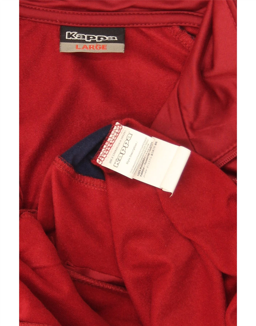 Kappa Veste de Survêtement Graphique pour Homme Grand Rouge Colorblock Polyester