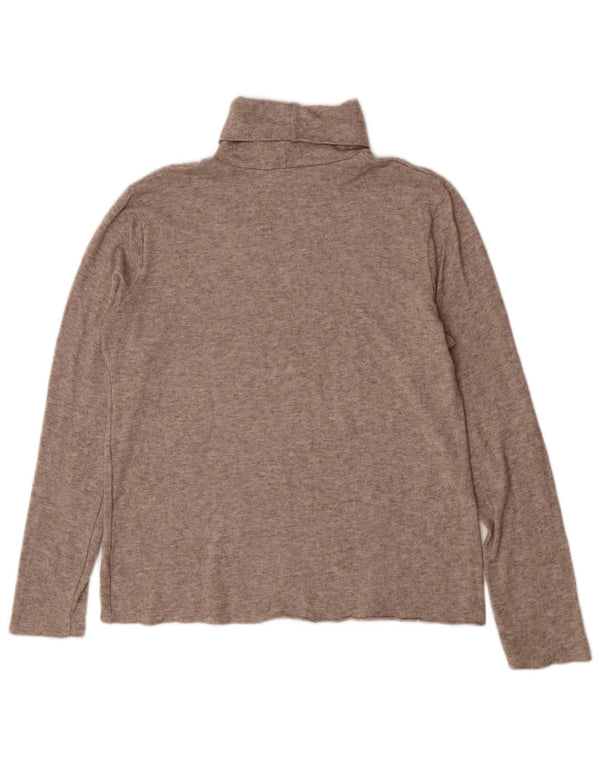 Zara Chemisier à col roulé pour femme UK 18 XL Marron
