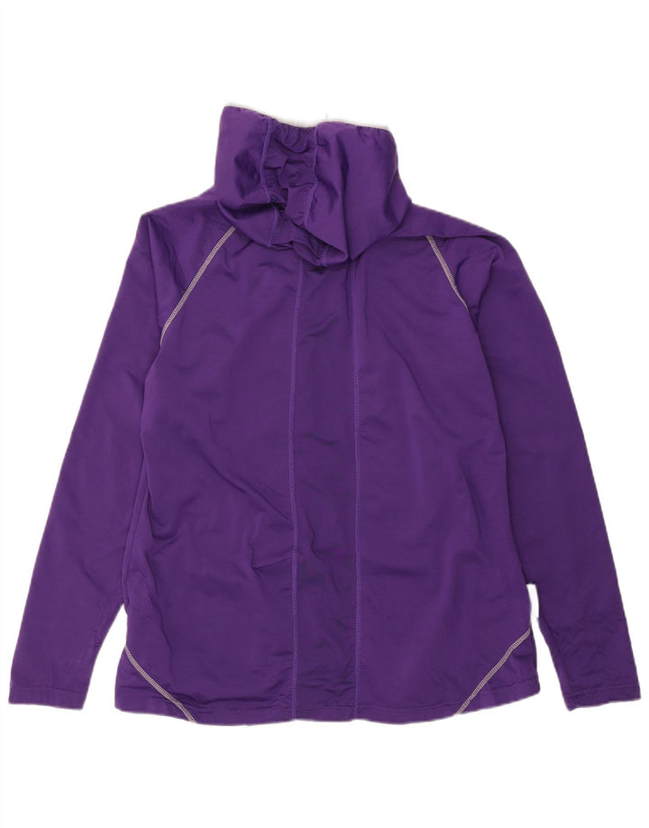 Mountain Warehouse Haut à capuche à manches longues et col zippé pour homme Violet moyen