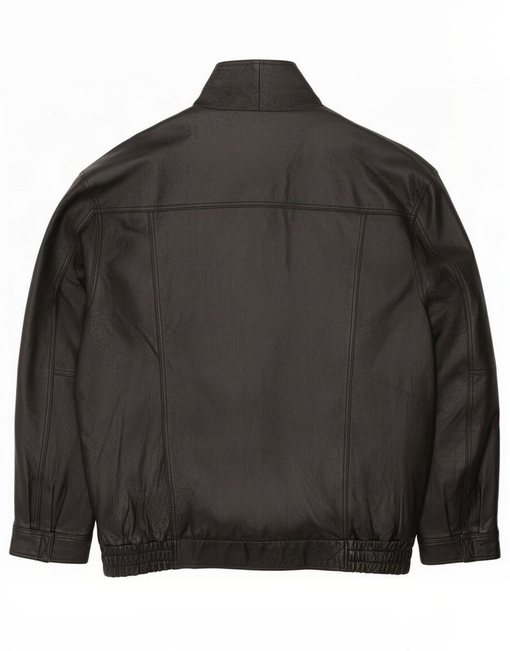 Savatini Veste en cuir pour homme UK 42 XL Noir