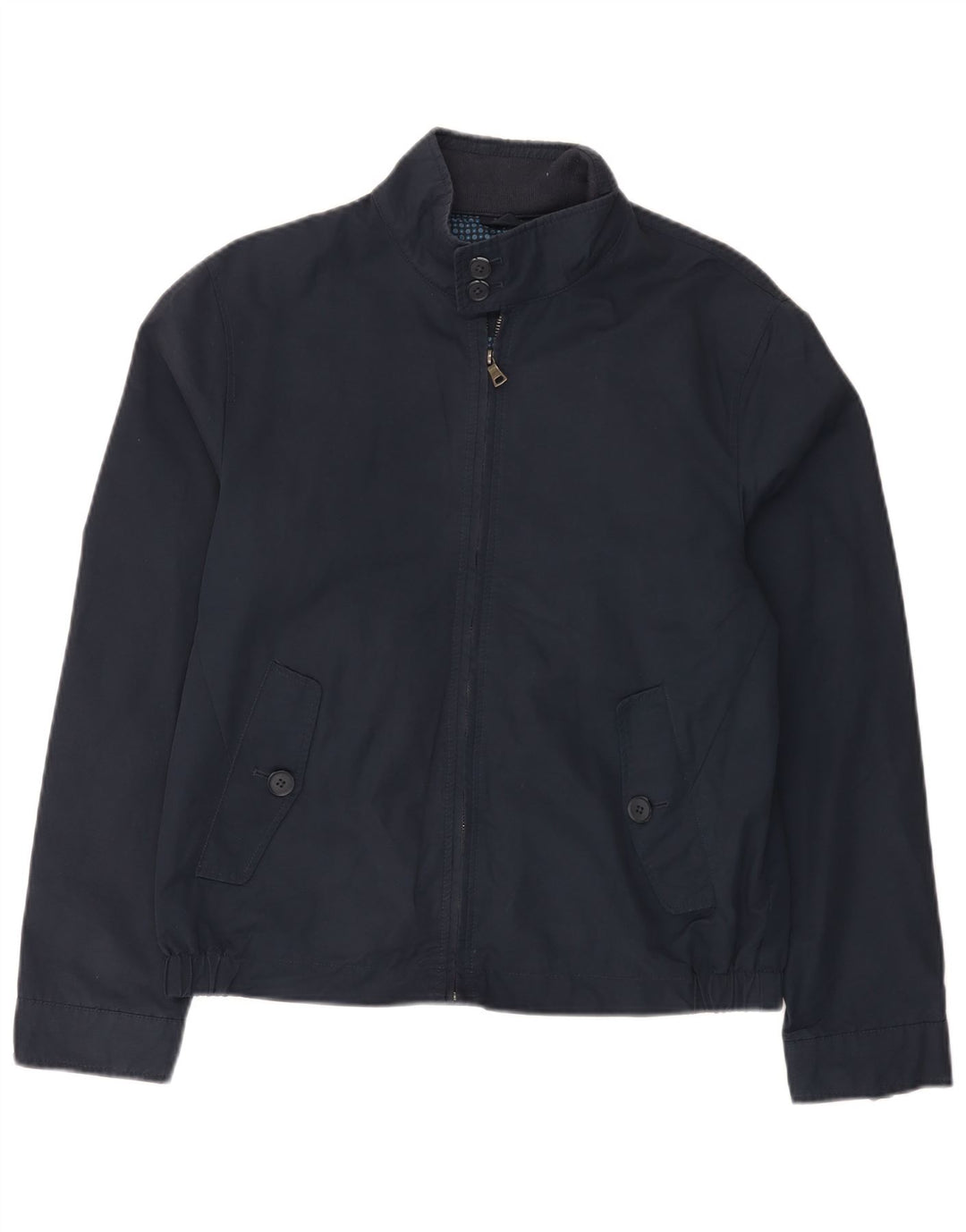 MARKS & SPENCER Veste Bomber Homme UK 36 Petit Bleu Marine Coton
