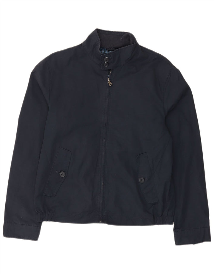 MARKS & SPENCER Veste Bomber Homme UK 36 Petit Bleu Marine Coton