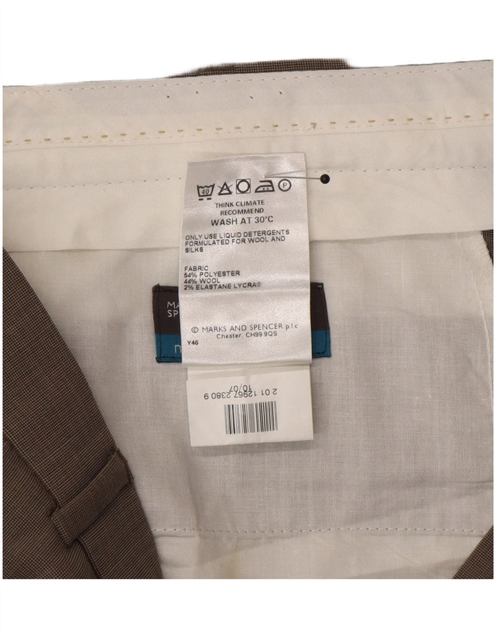 Marks & Spencer Pantalon de costume sur mesure pour homme W38 L29 Gris Polyacrylique