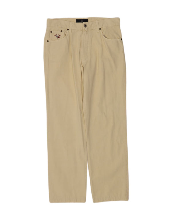 GANT Pantalon décontracté droit pour homme W32 L29 Jaune Coton