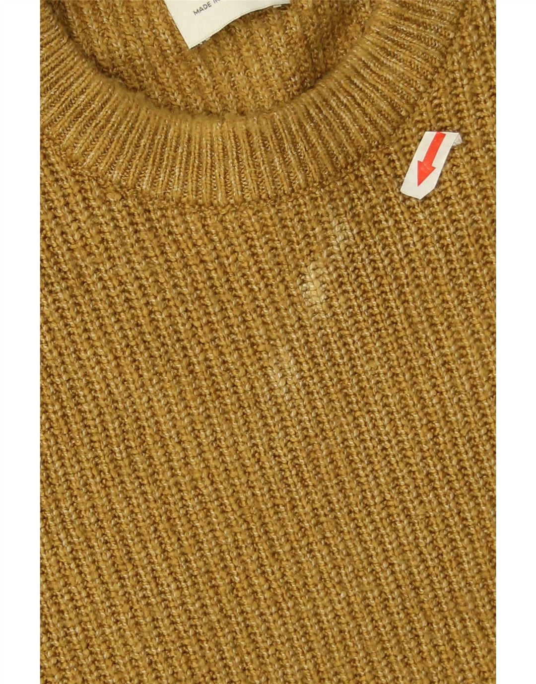 Marks & Spencer Pull ras du cou pour homme, grand, jaune, polyamide