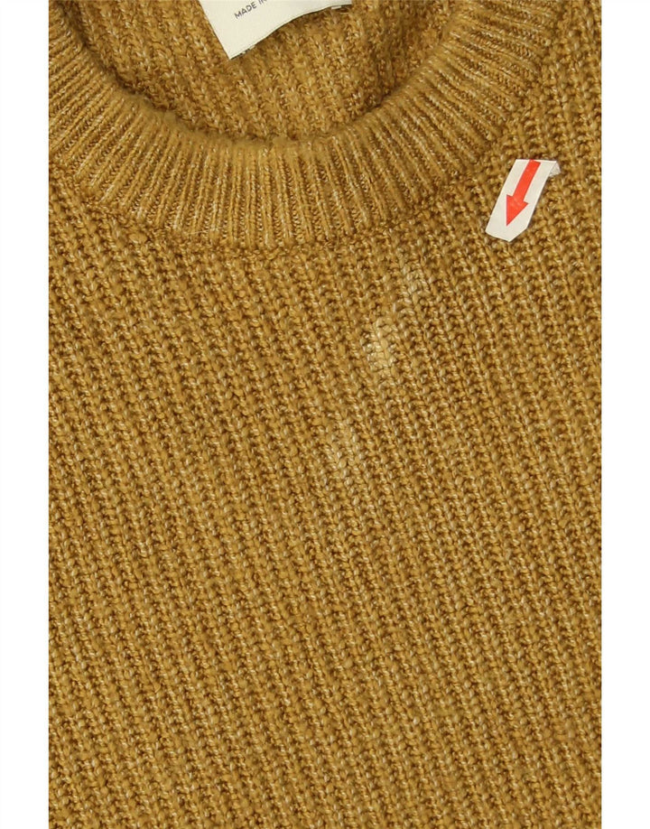 Marks & Spencer Pull ras du cou pour homme, grand, jaune, polyamide