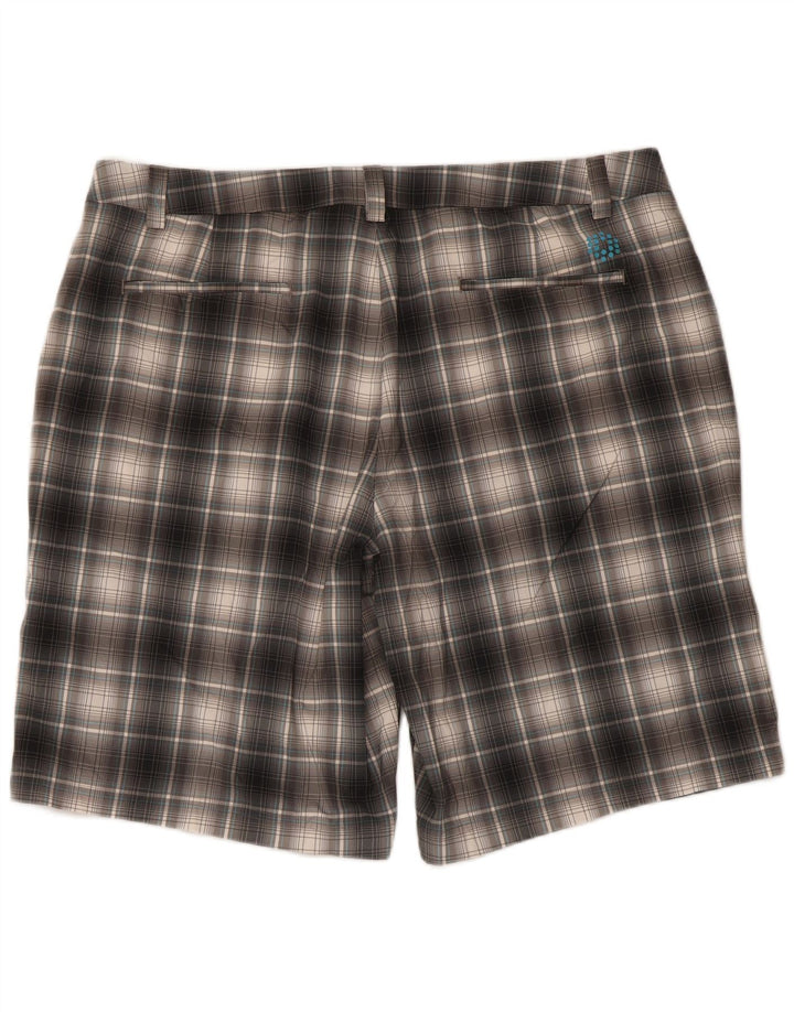 Puma Short Chino Homme W40 XL Gris Carreaux Polyester