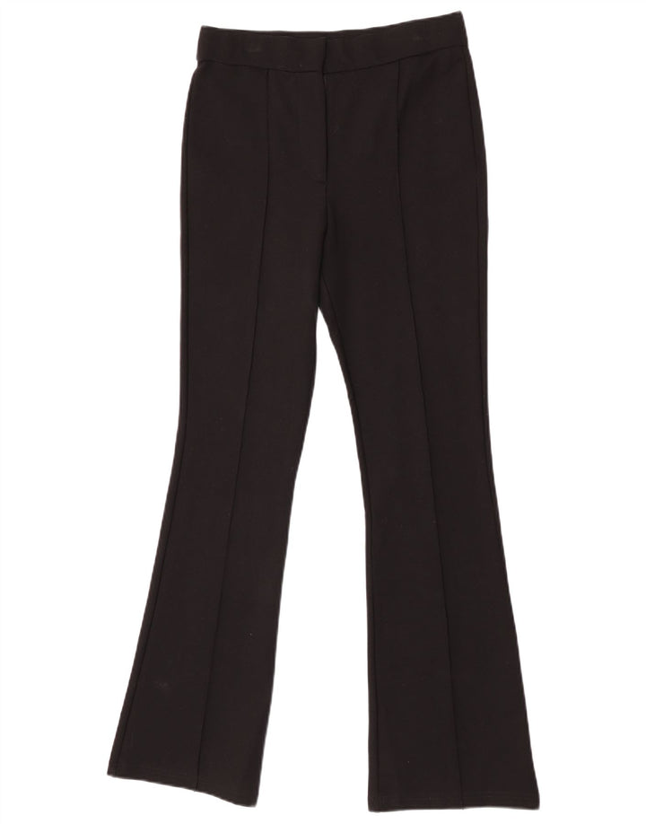 Zara Pantalon De Costume Bootcut Femme Petit W26 L29 Noir Viscose