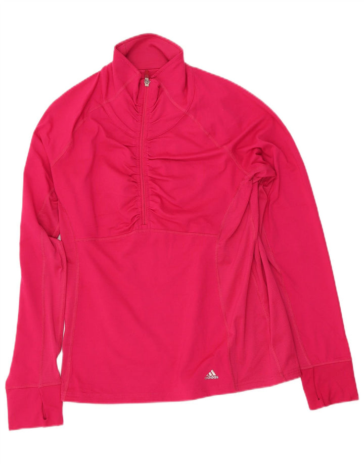 ADIDAS Haut de survêtement Climalite pour femme UK 16/18 Large Rose