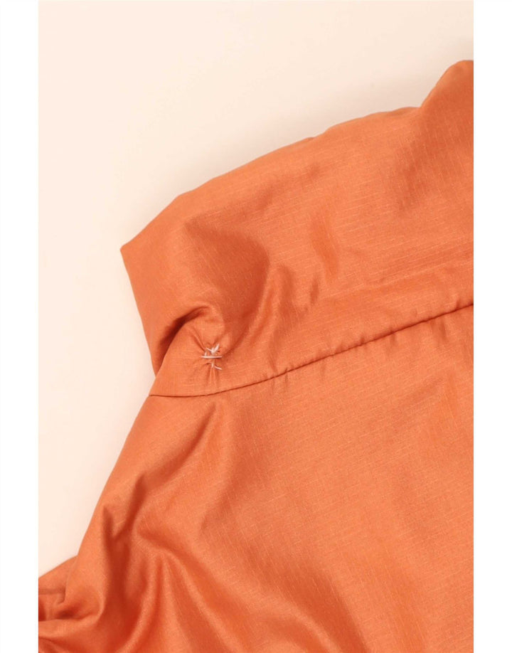vintage Mens Loose Fit Veste rembourrée UK 40 Grand Orange Polyamide