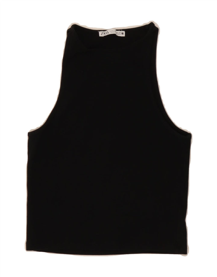 ZARA Womens Vest Top UK 8 Small Black Vintage Zara and Second-Hand Zara from Messina Hembry 