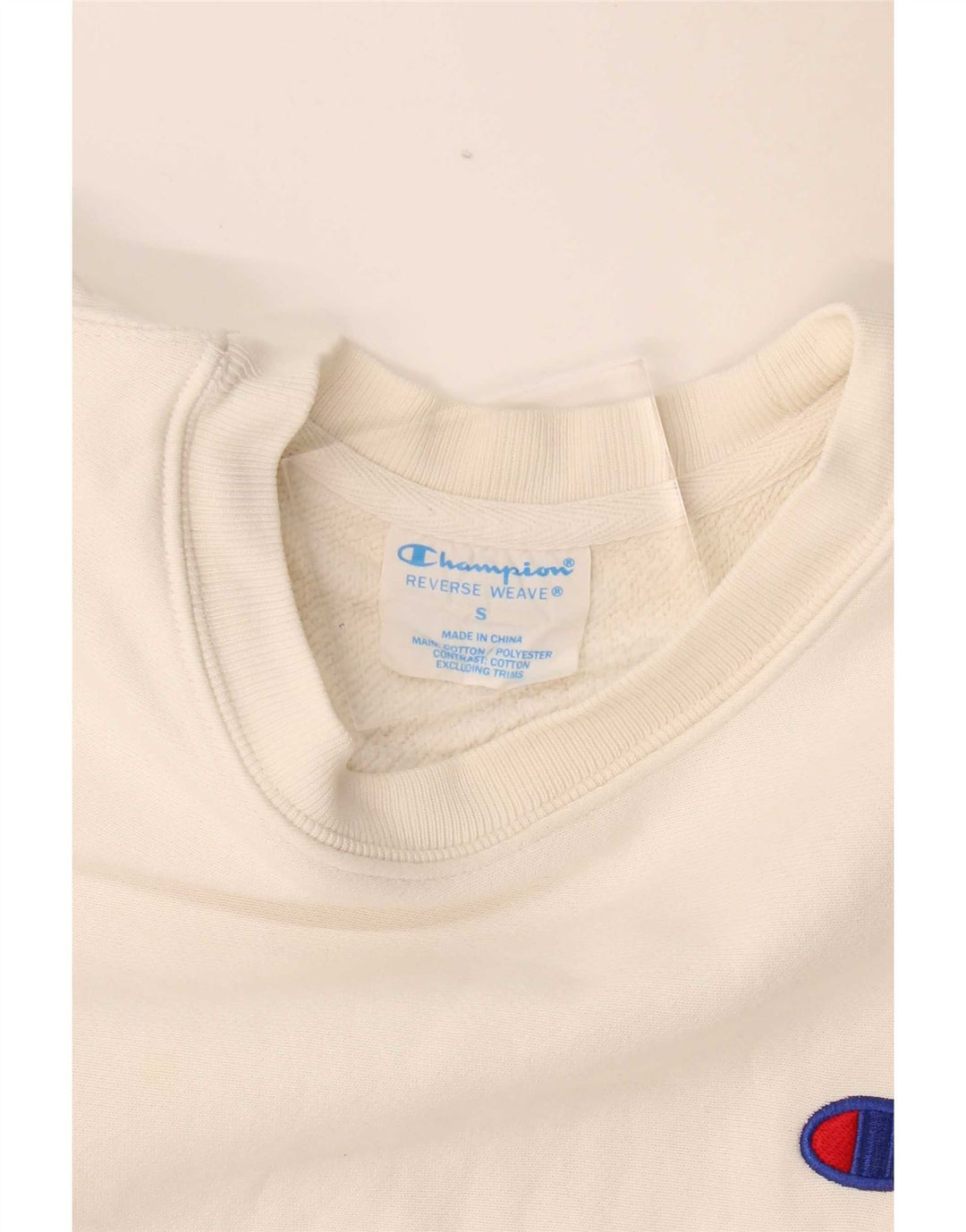 Champion Reverse Weave Sweatshirt Jumper Petit Coton Blanc