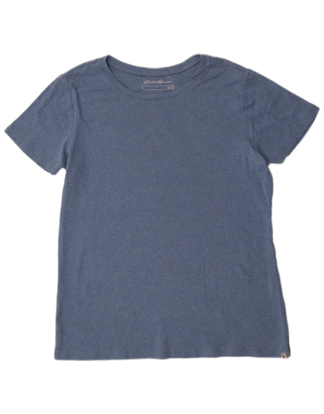 EDDIE BAUER T-Shirt Femme Top UK 18 XL Bleu Coton