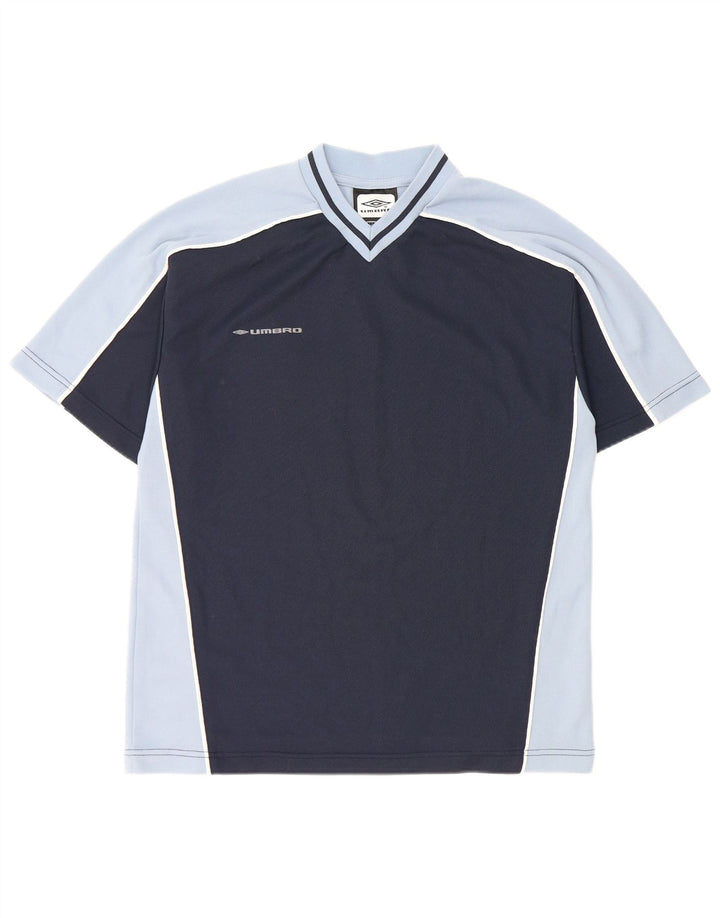 Umbro T-Shirt Homme Bleu Marine Moyen Colorblock Polyester