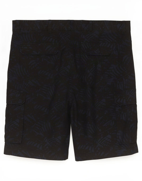 Marks & Spencer Short Cargo Homme W38 XL Bleu Marine Coton Floral