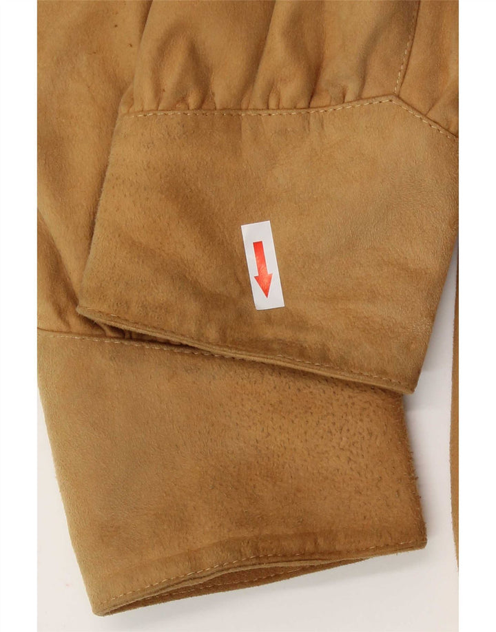 veste en daim femme vintage IT 44 Beige moyen
