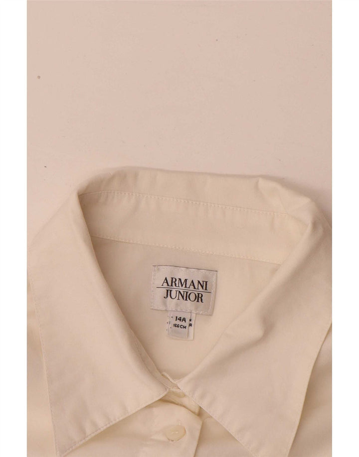 Armani Junior Chemise Fille 13-14 ans Blanc Coton