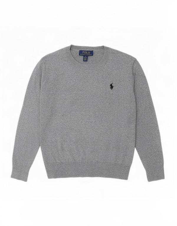 Polo Ralph Lauren Pull à col bateau pour garçon 10-11 ans Gris moyen
