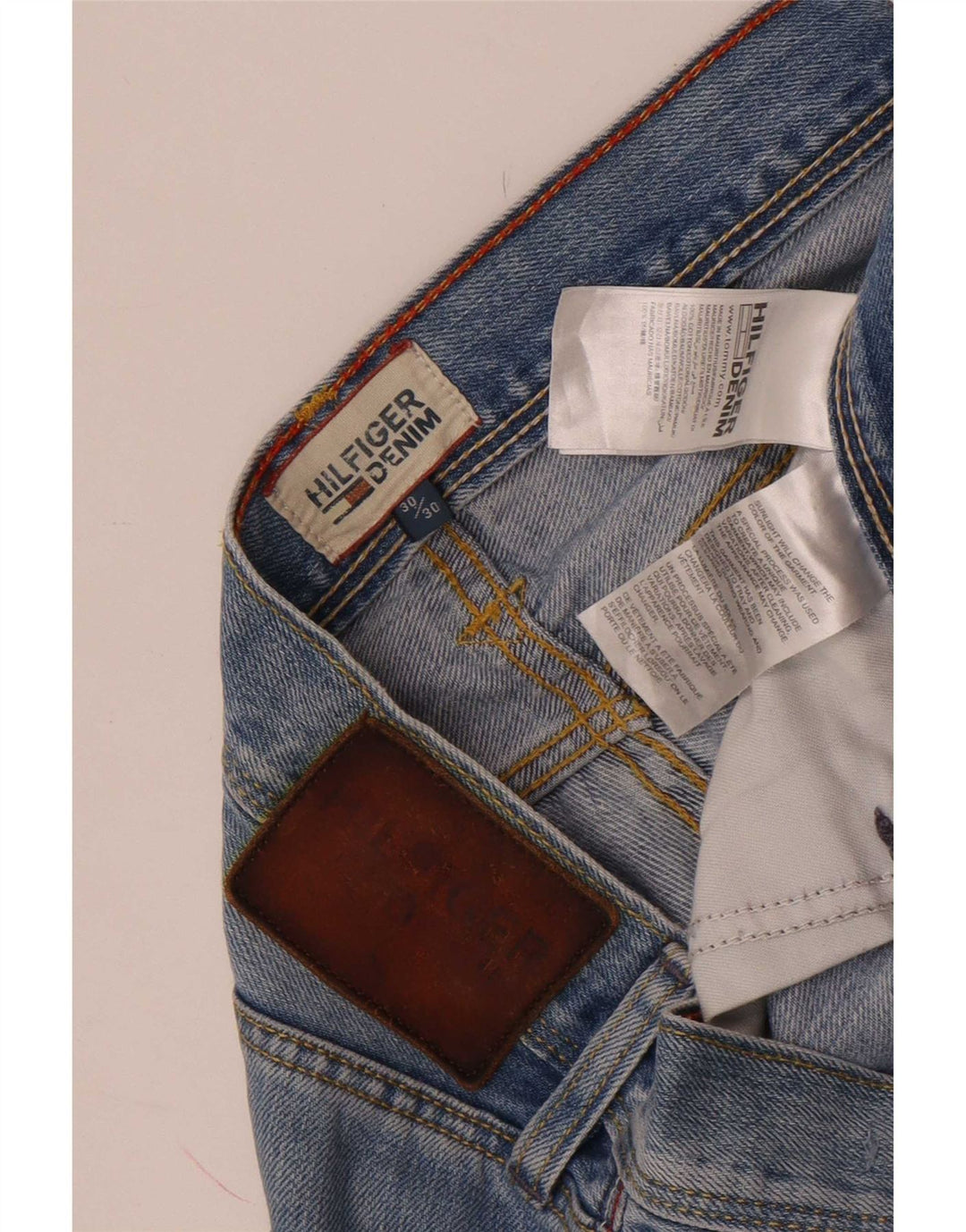 Tommy Hilfiger Jean Slim Homme W30 L30 Bleu Coton
