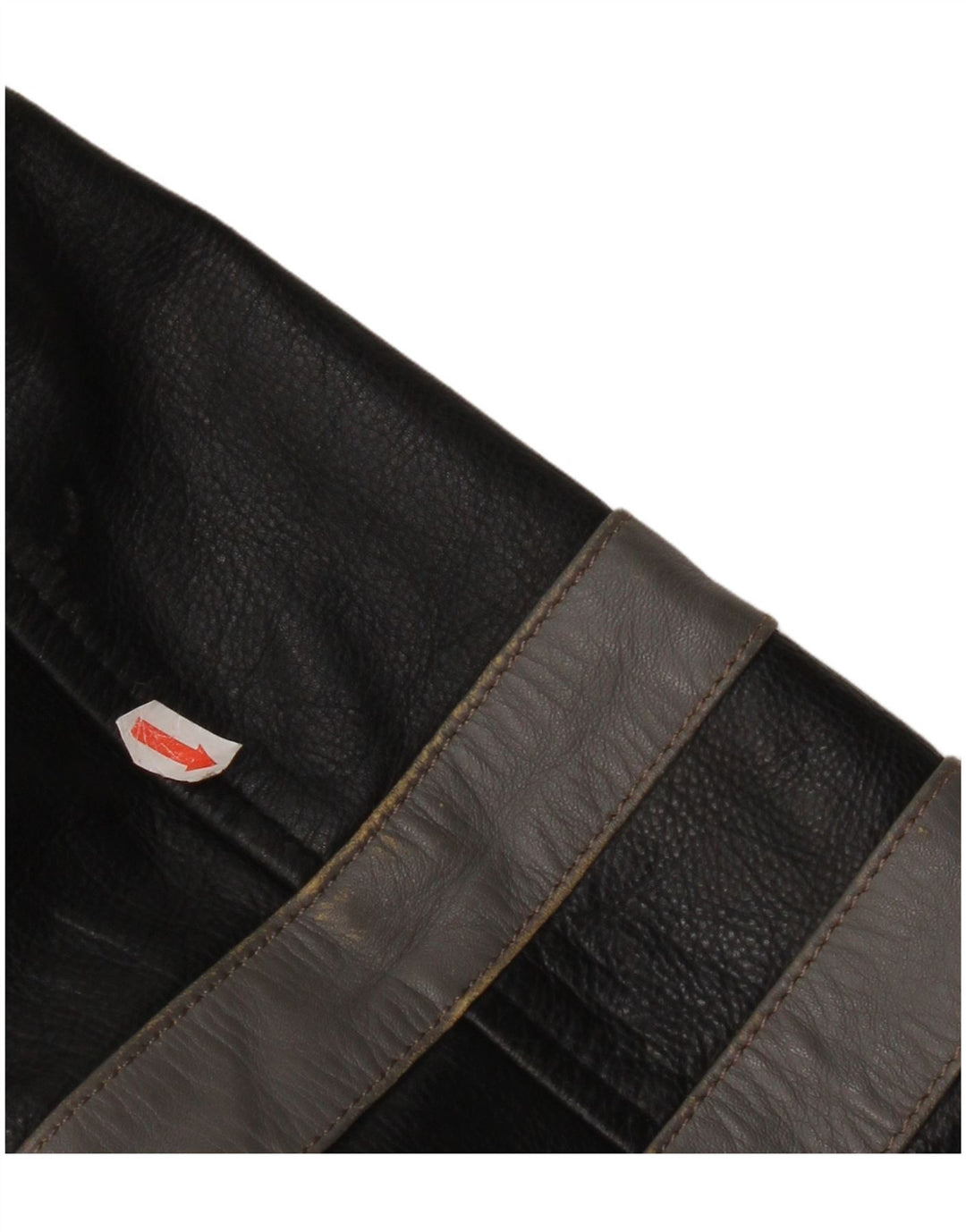 veste en cuir militaire vintage pour homme UK 40 Grand cuir noir