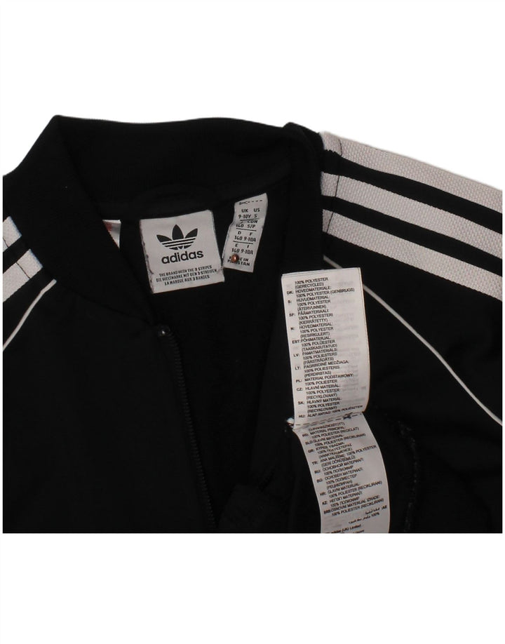 ADIDAS Veste de Survêtement Garçon 9-10 ans Noir Polyester
