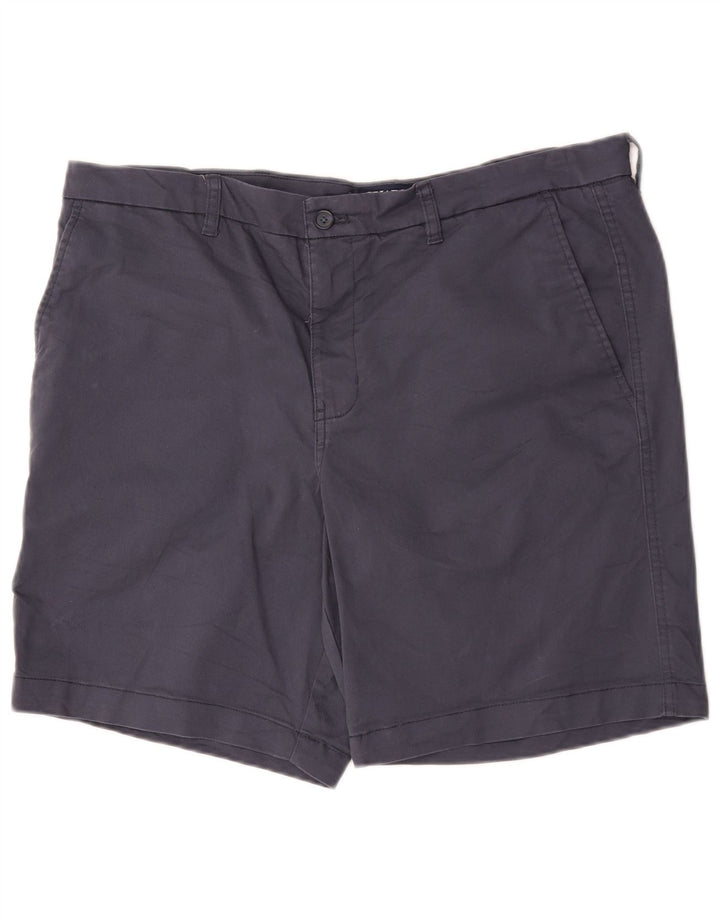 Chaps Short Chino Stretch Homme W38 XL Bleu Marine Coton