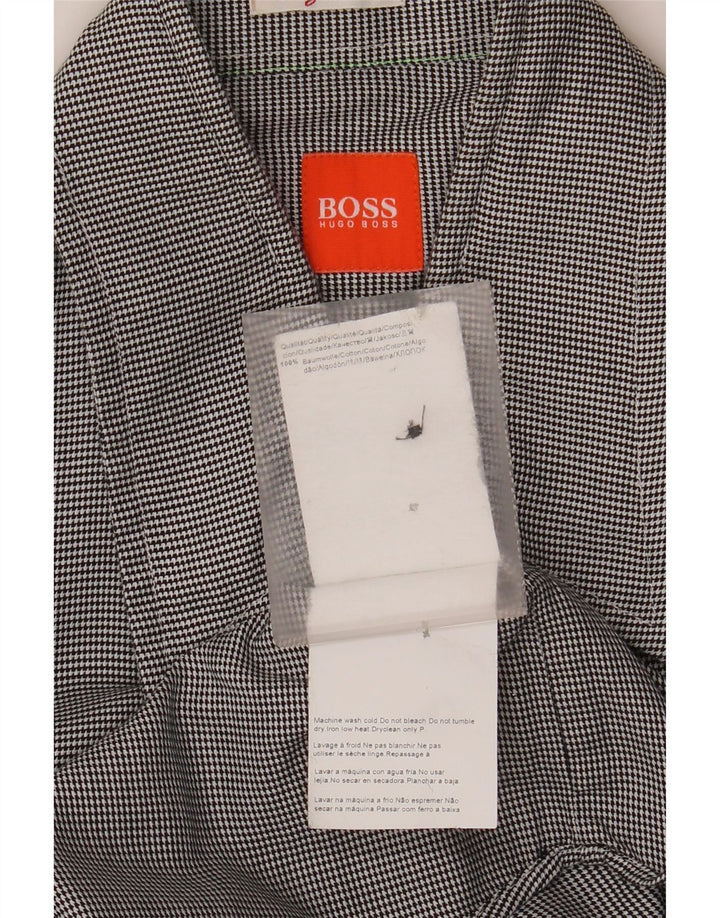 Hugo Boss Chemise homme en coton à fines rayures gris petit