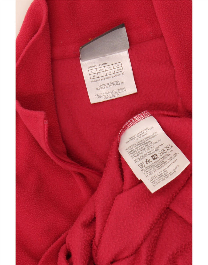 Jack Wolfskin Pull polaire à col zippé pour femme UK 12/14 Rose moyen Polyester