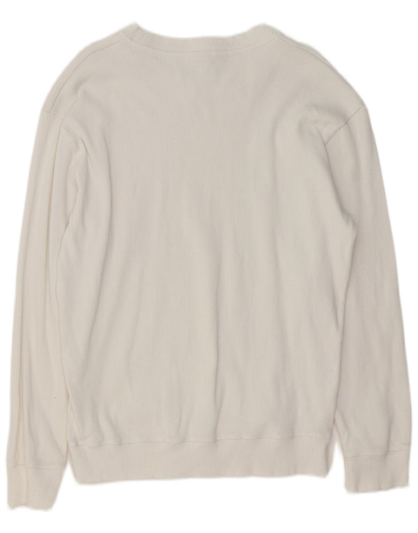 Zara Pull col bateau pour homme en coton blanc Large