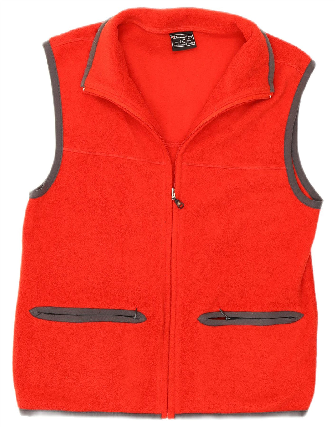 CHAMPION Mens Fleece Gilet UK 36 Small Red Polyester Vintage Champion and Second-Hand Champion from Messina Hembry 