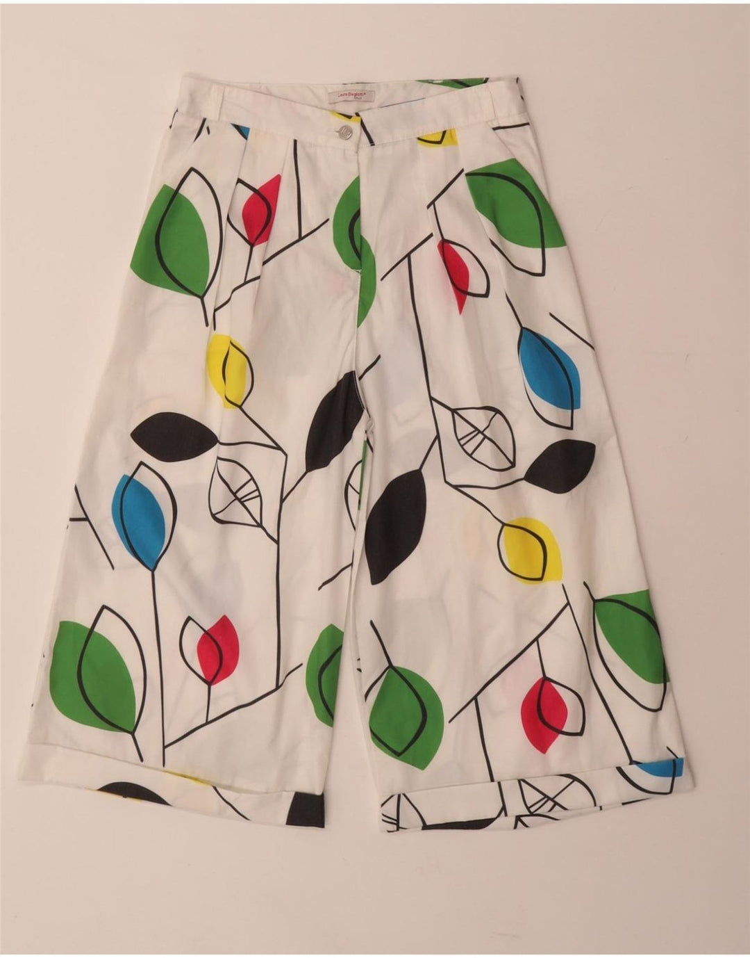 LAURA BIAGIOTTI Short décontracté pour fille 13-14 ans W25 Blanc Floral