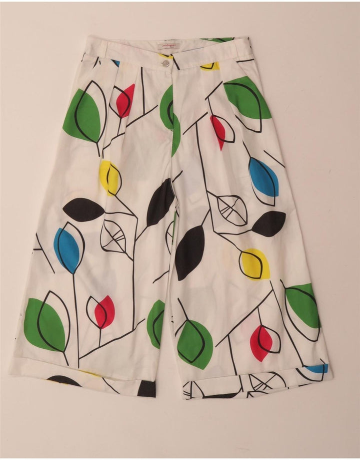 LAURA BIAGIOTTI Short décontracté pour fille 13-14 ans W25 Blanc Floral